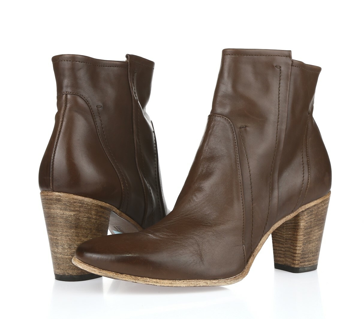 Womens ALBERTO FERMANI 228827 brown leather ankle short boots shoes size 40