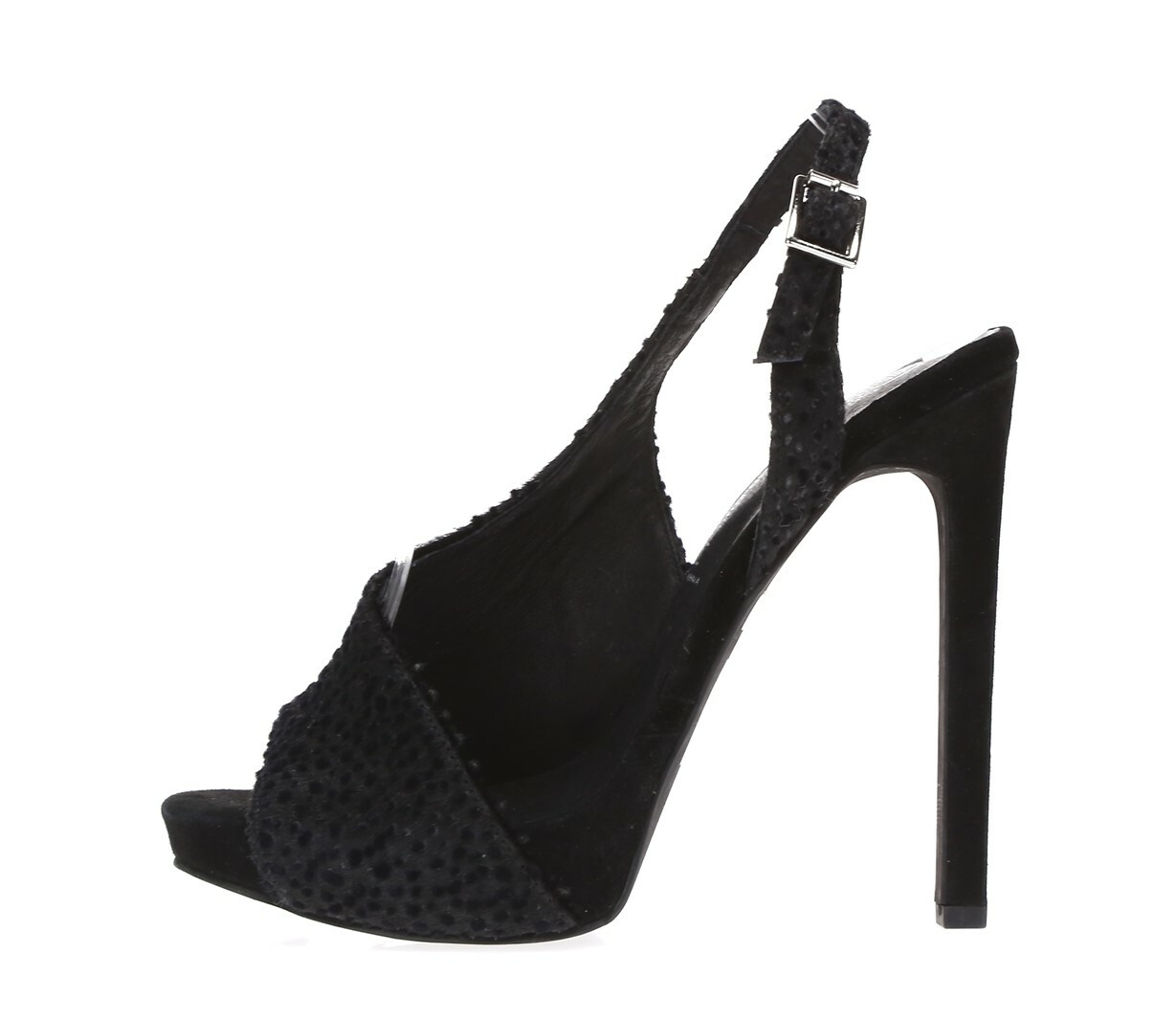 Jeffrey Campbell Womens Black Pony Hair Ankle Strap High Heel Sandals Size 6.5