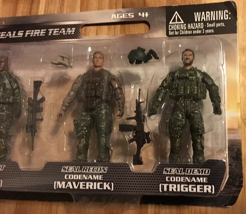 1:18 BBI Elite Force NAVY SEALS FIRE TEAM Figure Soldier Set of 5 NEW In Package