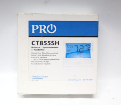 Pro1 IAQ T855SH Universal Light Commercial or Residential Thermostat -CT855SH
