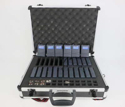 24 x Williams Sound R7-4 Personal P.A. FM Receivers W/ Case & Key Lot of 24 PPA1