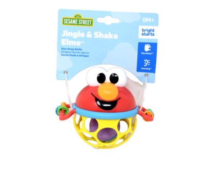 Bright Starts Sesame Street Jingle & Shake Elmo Easy Grasp Rattle Ages 3-12 mo