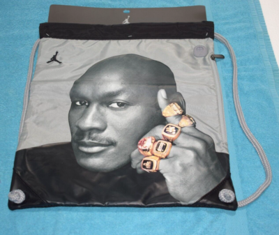 RARE Michael Jordan Drawstring Gym Bag Sack Sports Backpack MJ