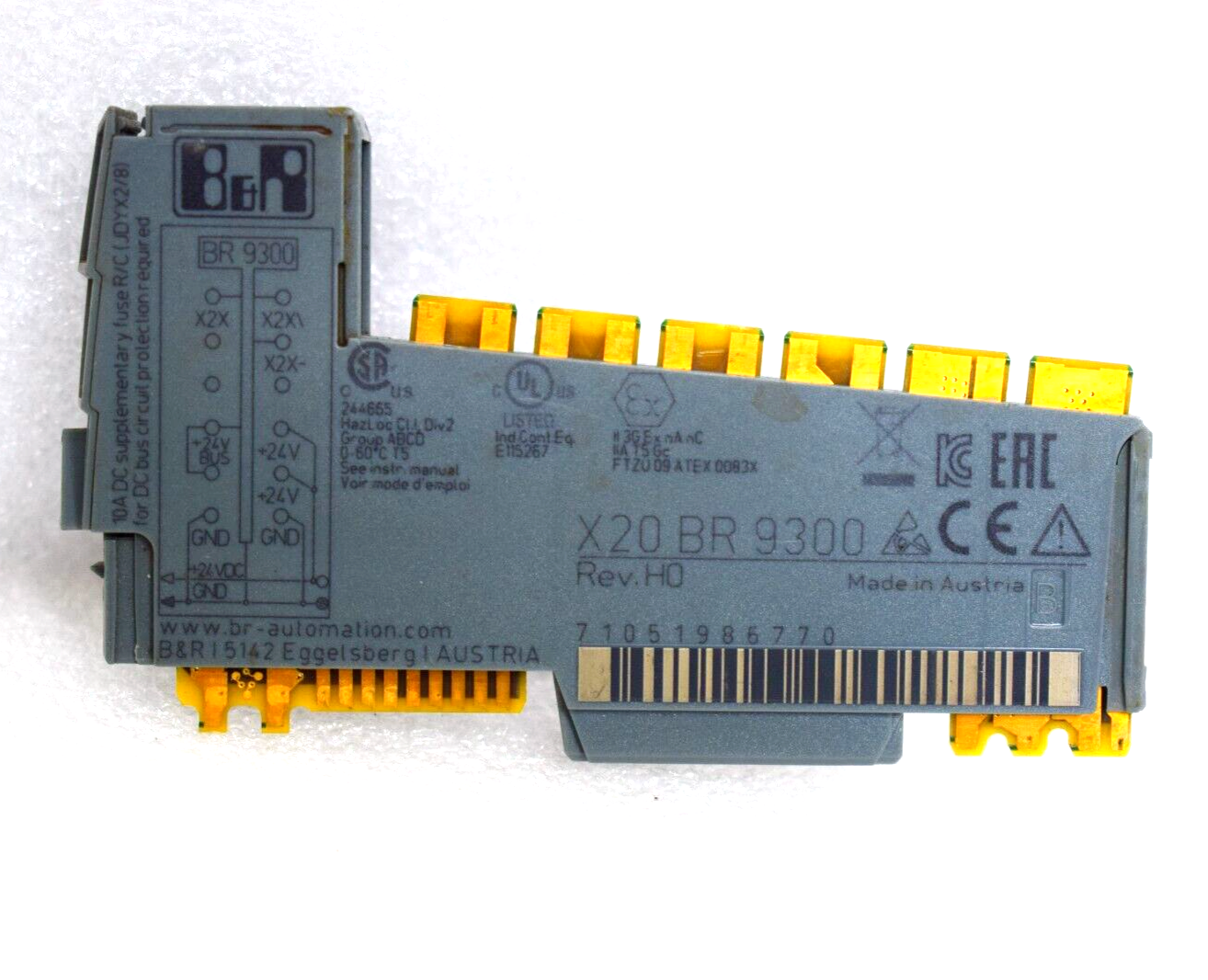 B&R AUTOMATION X20 BR 9300 BUS RECEIVER MODULE X20-BR-9300