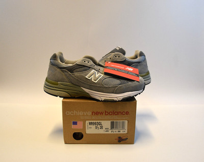 New Balance 993 Made In USA Suede Gray WR993GL Women's Size 5.5 2E New 2008 RARE