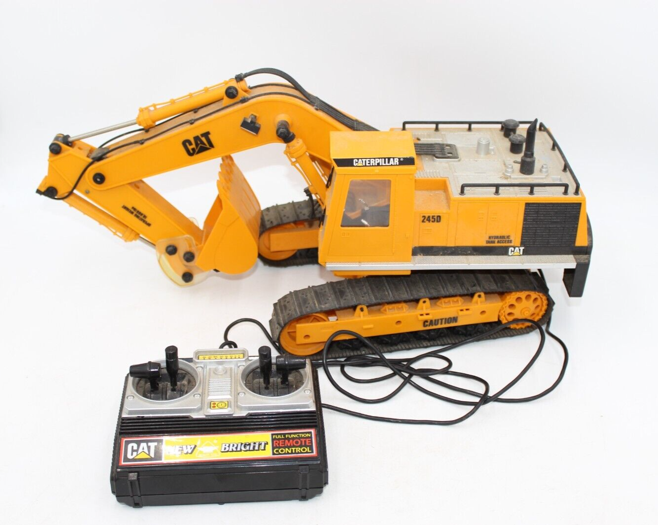Vintage 1988 New Bright CAT Excavator 245D Remote Control Vintage 1988 New Bright CAT Excavator 245D Remote Control