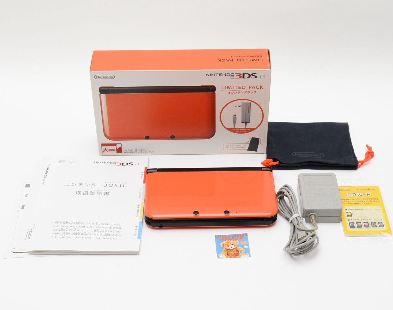 Nintendo 3DS LL オレンジ x ブラック 限定色 極上中古 箱付き