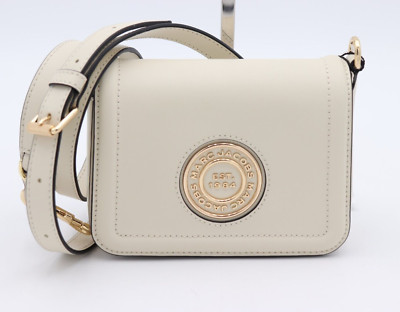 NWT Marc Jacobs White Marshmallow Leather Messenger Crossbody Bag