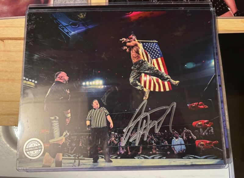 Pro Wrestling Crate Flip Gordon Autographed 8x10 Photo Signed ROH NJPW Autograph