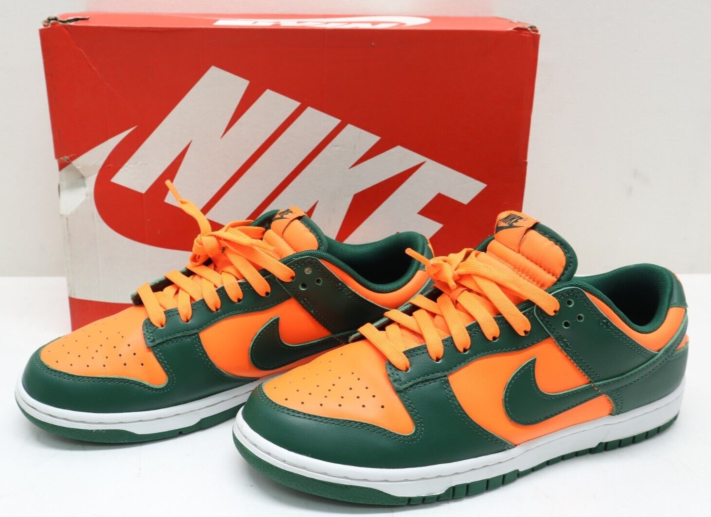 Nike Dunk Low Retro Miami Hurricanes Gorge Green/Orange
