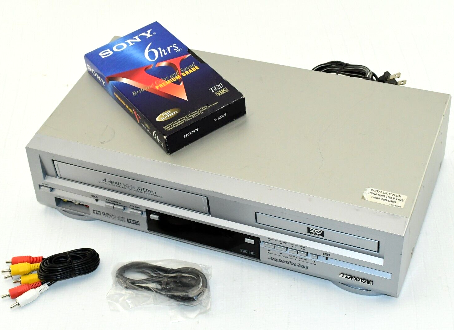 Sansui DVD Video VCR VHS DVD Combo Player Model VRDVD4100A Tested