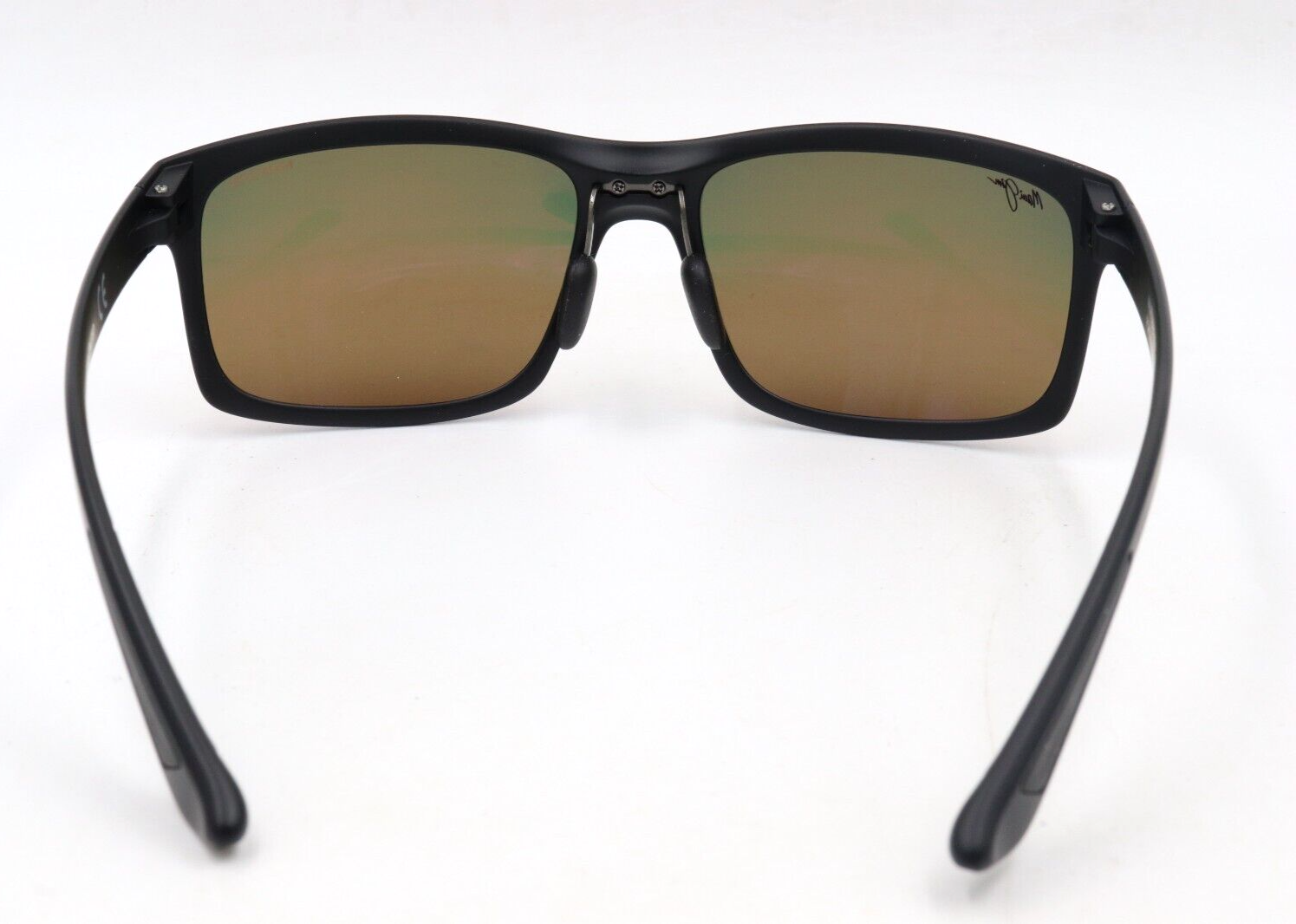 Pre-owned Maui Jim Pokowai Arch Matte Black Hawai Lava Sunglasses Rm439-25utd $269 In Red