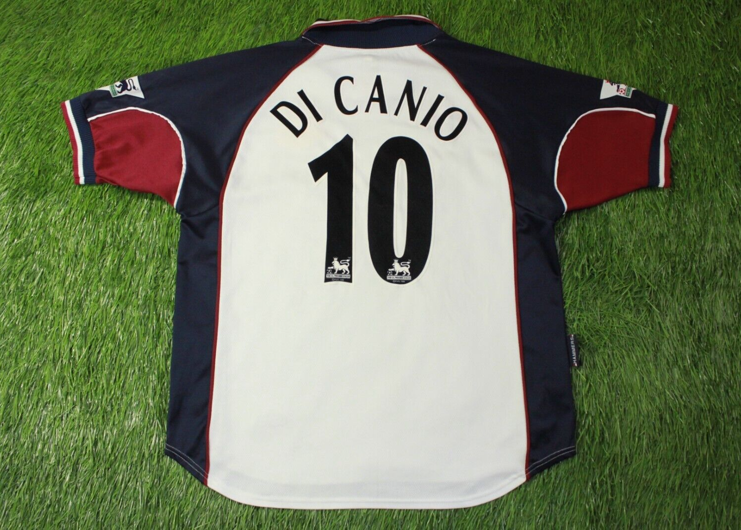 WEST HAM UNITED DI CANIO 1999/2001 FOOTBALL SHIRT JERSEY
