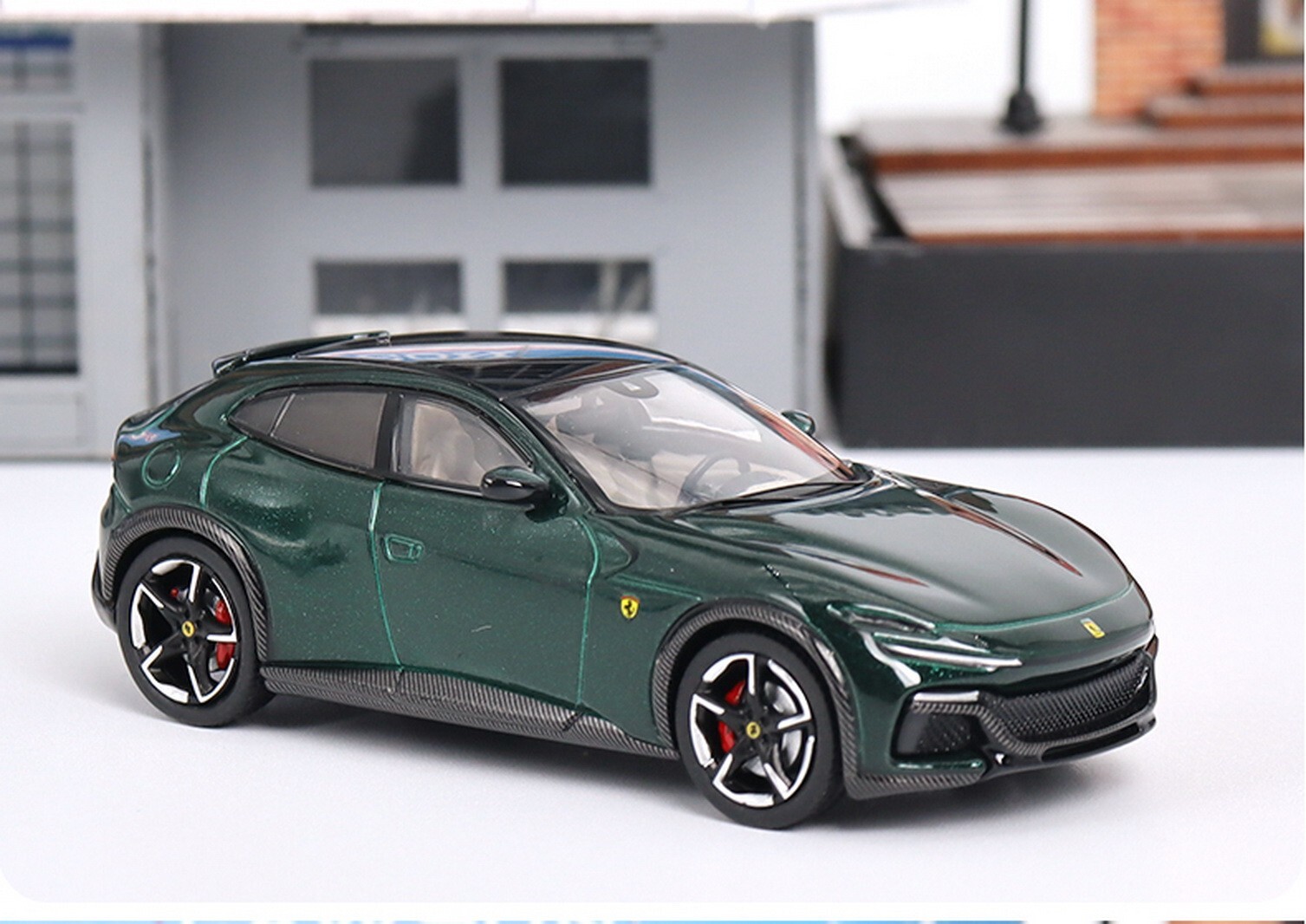 Funny Model 1/64 Ferrari Purosangue SUV Green Diecast car