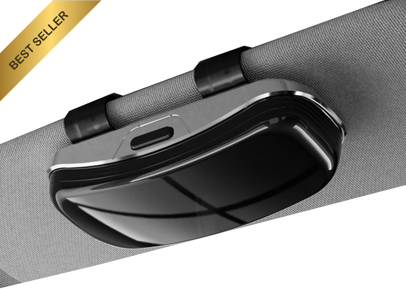 Car Sunglass Holder - Soft Lining, One-Hand Access, Stable Clip for Sedan, SUV &