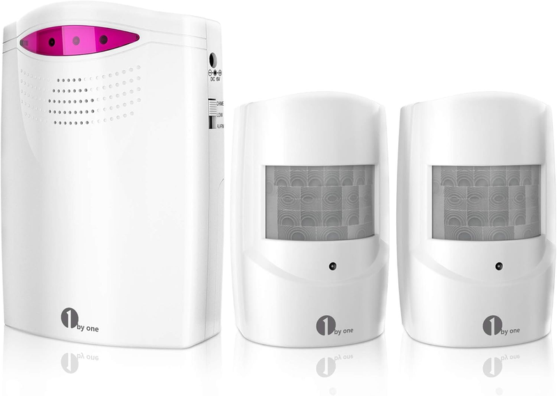 Driveway Alarm Wireless Outside, 1 Receiver 2 Infrared Sensors | Motion Sensor A