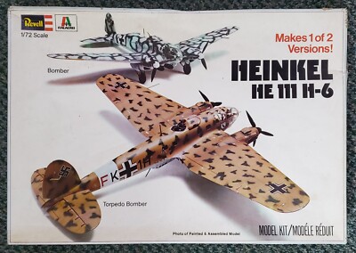 1976 Revell Italaerie Heinkel HE 111 H-6 Bomber 1/72 Model Kit Unbuilt in Box
