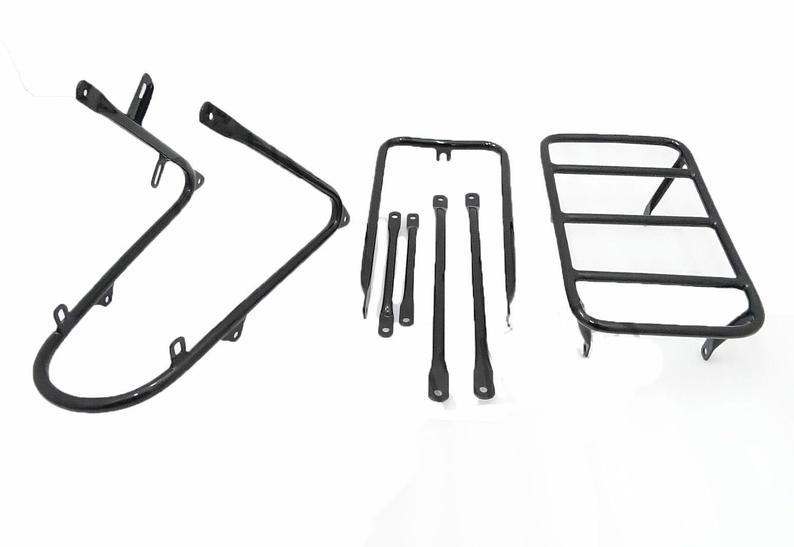 For Norton 16H Steel Black Front & Rear Mudguard Set With Complete stay Kit 