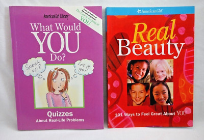 Lot of 2 American Girl Library Book What Would You Do + Real Beauty Self Care