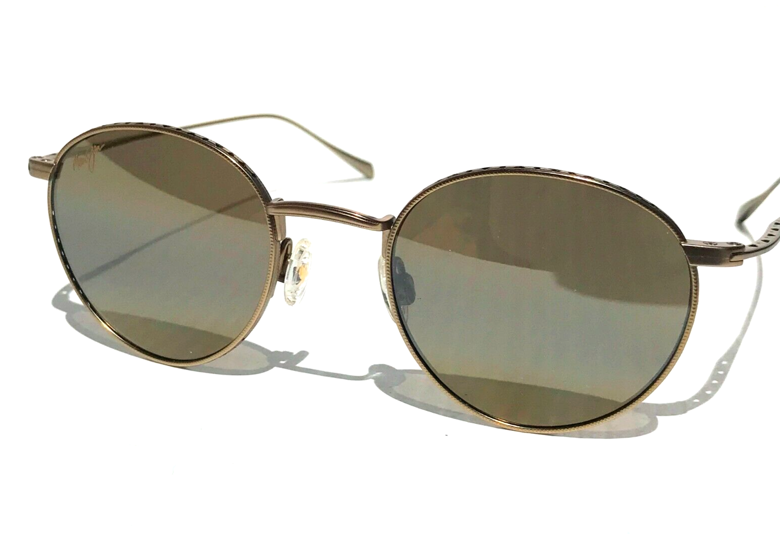 Pre-owned Maui Jim North Star Gold Titanium Polarized Bronze Lens Sunglass H757-16m