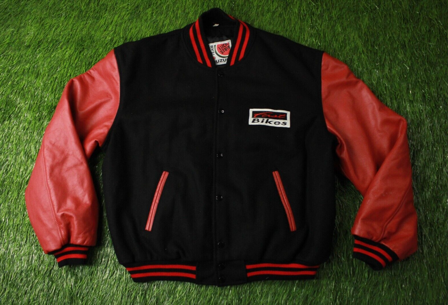 SUZUKI TEAM LUCKY STRIKE MOTOGP raicing LEATHER BOMBER SUZUKI TEAM LUCKY STRIKE MOTOGP raicing LEATHER BOMBER
