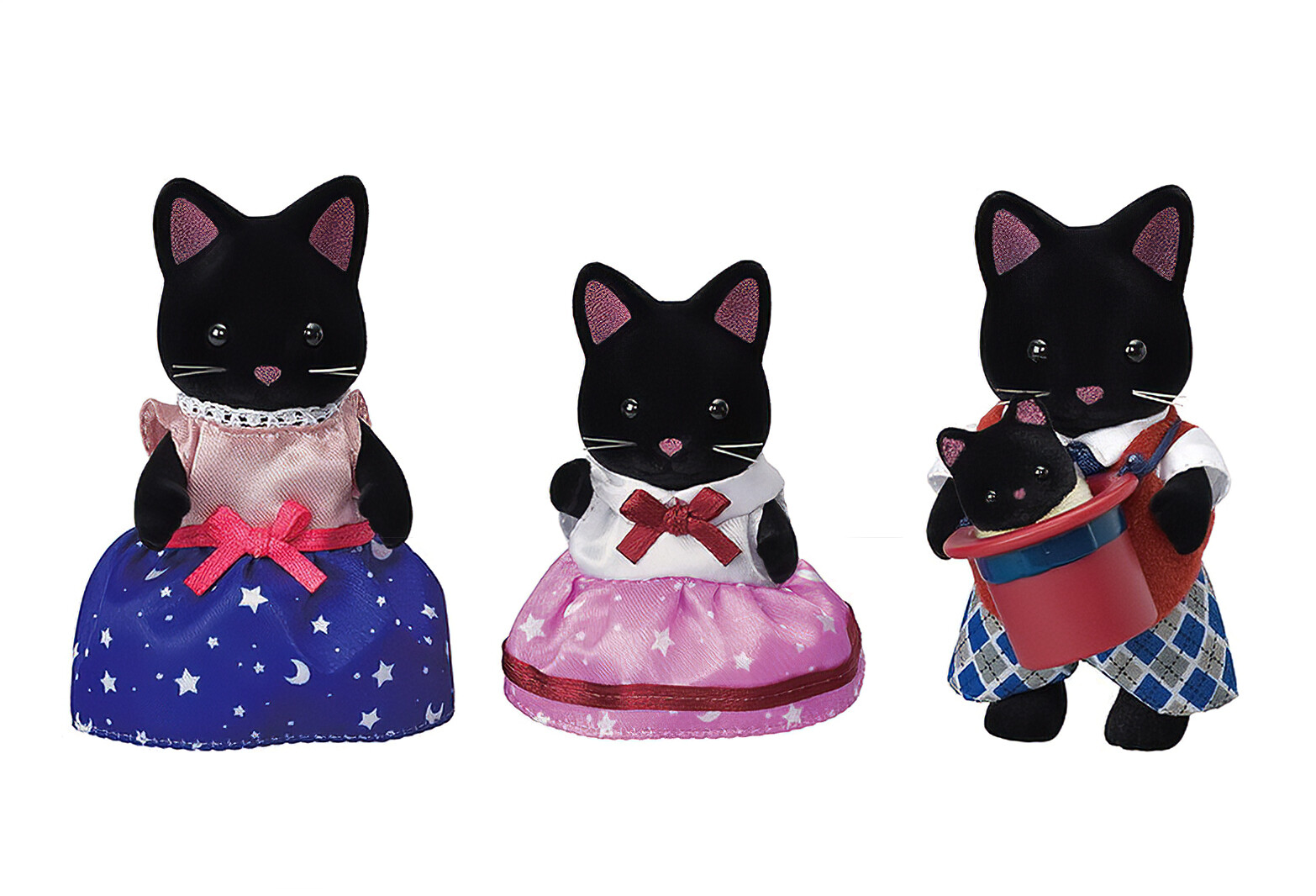 family cats　0331 Sylvanian Families Fisher Grey Cat Family Striped Flair
