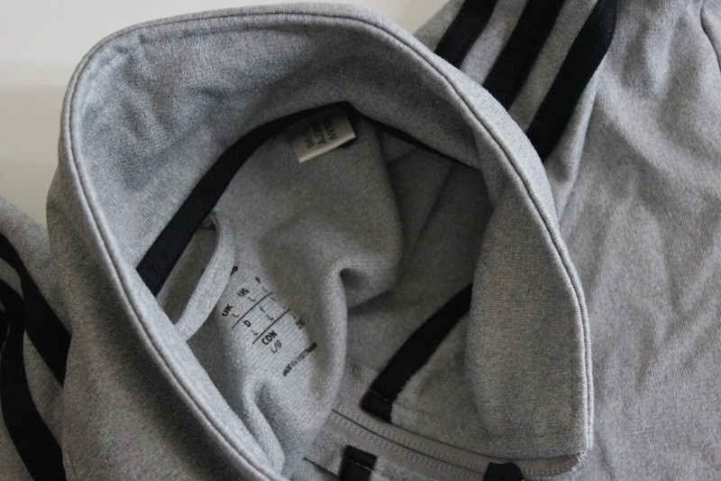 Adidas Grayish Zippered Track SWEATER Large L  View 4