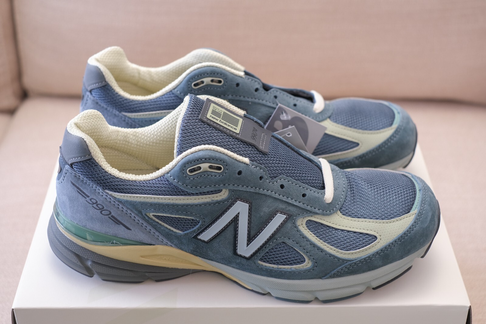AURALEE x New Balance 990v4 Blue Trooper Indigo (MiUSA