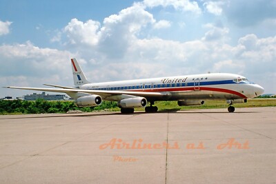 United Airlines Douglas DC-8-62 N8974U at PIT in June 1976 8''x12'' Color Print
