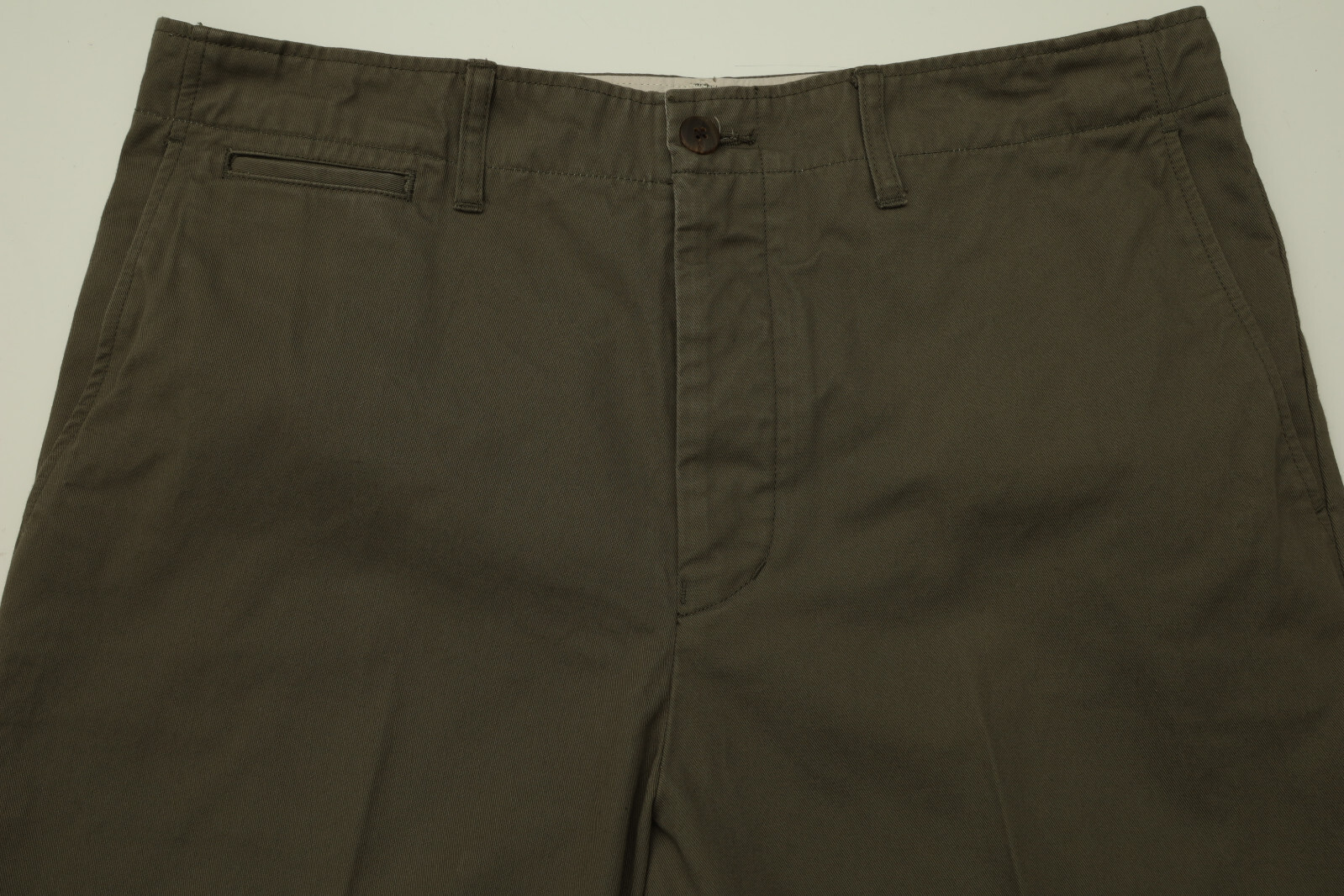 VISVIM Men's Field Cotton Twill Chino Pants Grey Green Size