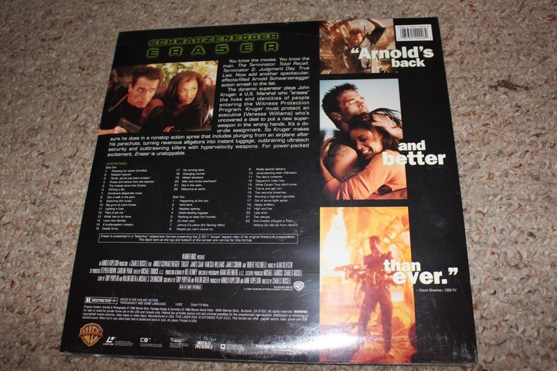 Eraser Arnold Schwarzenegger LaserDisc NEW Factory Sealed