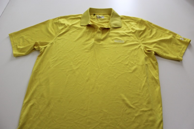 yellow under armour golf shirt