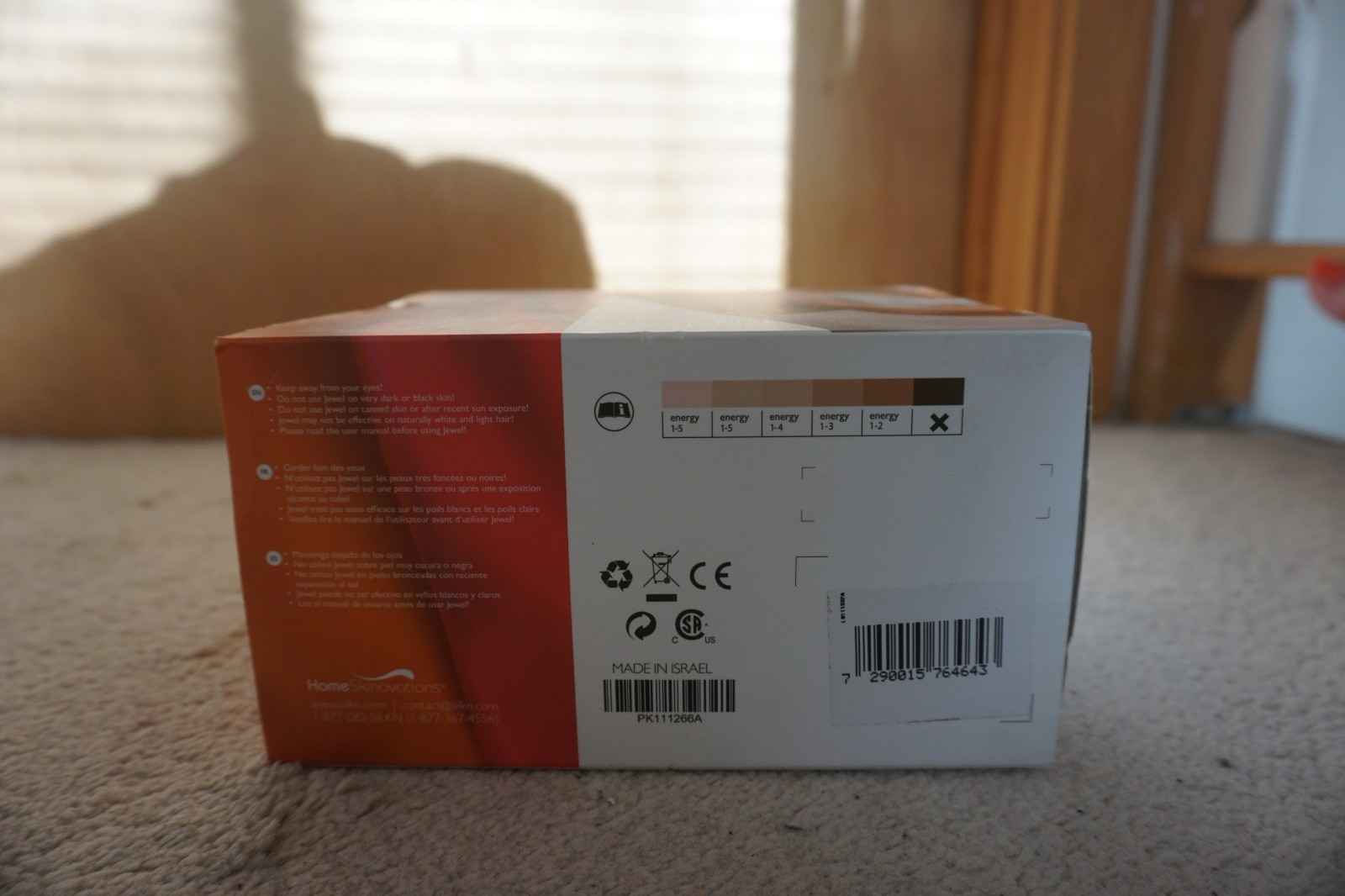 Silk'n Jewel Hair Removal Device Permanent Technology At Home Laser System