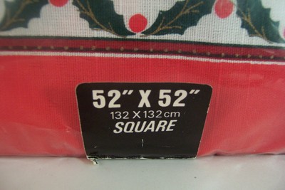 Poinsettia Christmas Tablecloth Sunweave Square 52