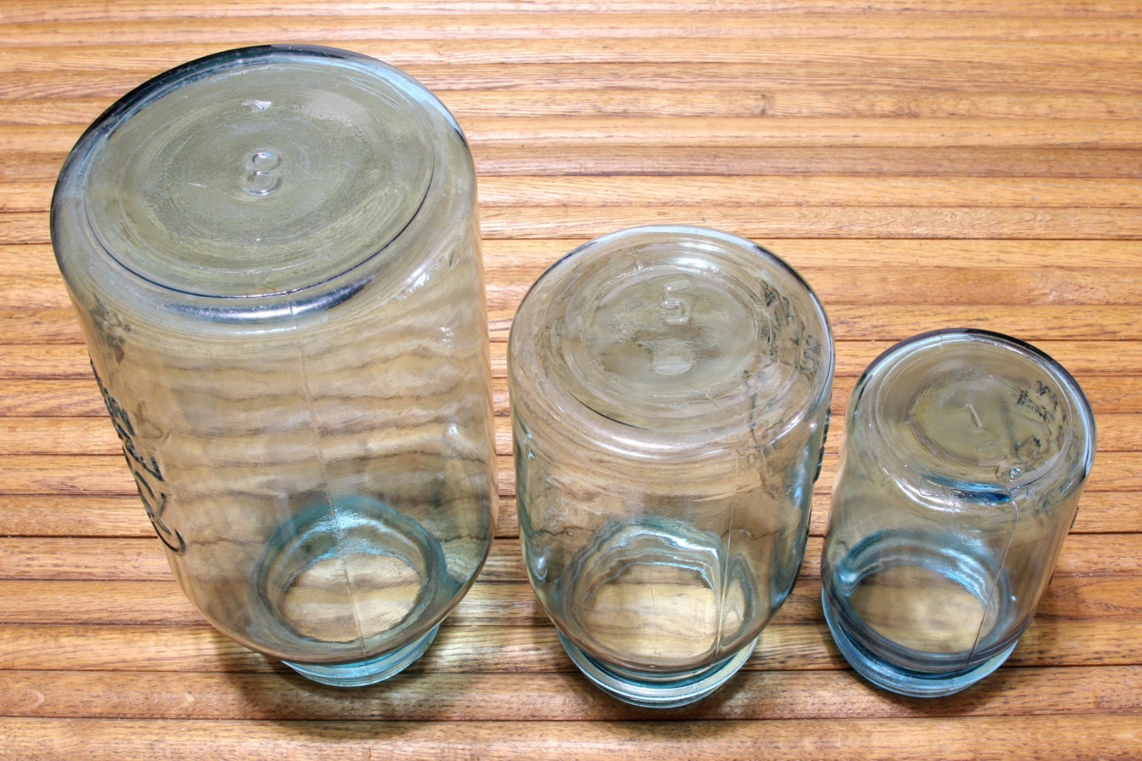 Vintage 1923-1933 Blue Ball Perfect Mason Jars 2Qt~1Qt~1Pt With Ball Zinc Lids