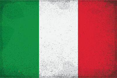 Holzschild 18x12 Italien Flag of Italy Vintage Wand Deko Bar Kneipe Sammler Gesc