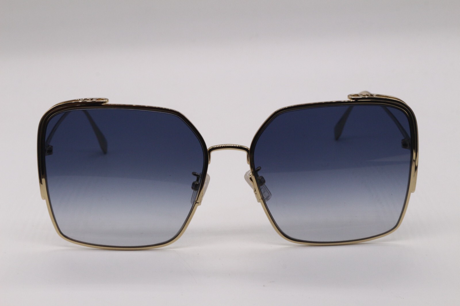 Pre-owned Fendi Fe 40038u 10w Gold Gradient Designer Authentic Frames Sunglasses 59-17 In Blue