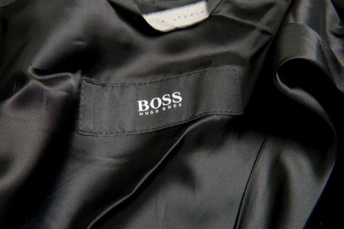 Pre-owned Hugo Boss Men's "shanty1-tw" Black 100% Wool Button Down Coat