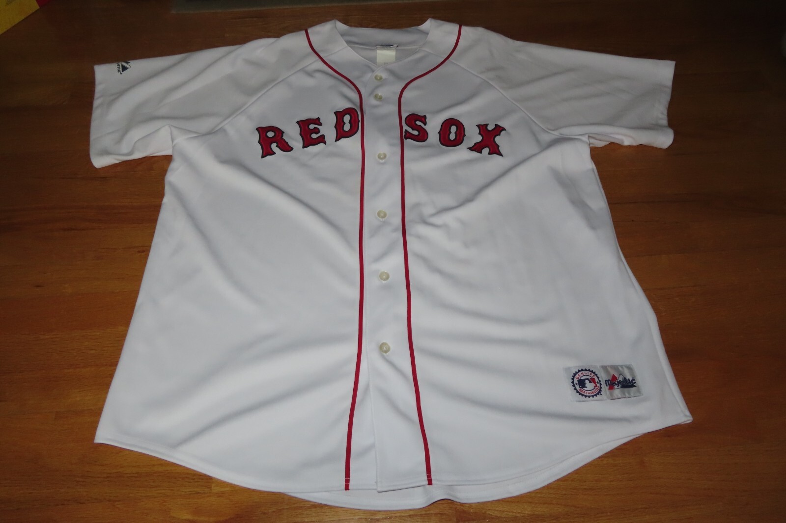 Majestic USA製 MLB Red Sox ベースボールシャツA3516 MLB オフィシャル Majestic レッドソックス ベースボール シャツ