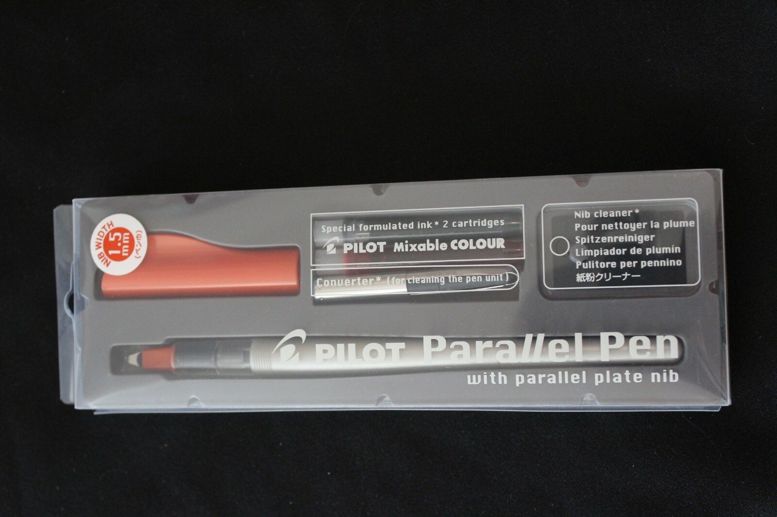 Pilot Parallel 1.5 mm Pen w/ 2 Cartridges Mixable Colour Calligraphy NEW