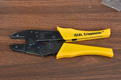 IDEAL CRIMPMASTER 30-507 TELECOM CRIMP CRIMPING CRIMPER TOOL YELLOW HANDLE