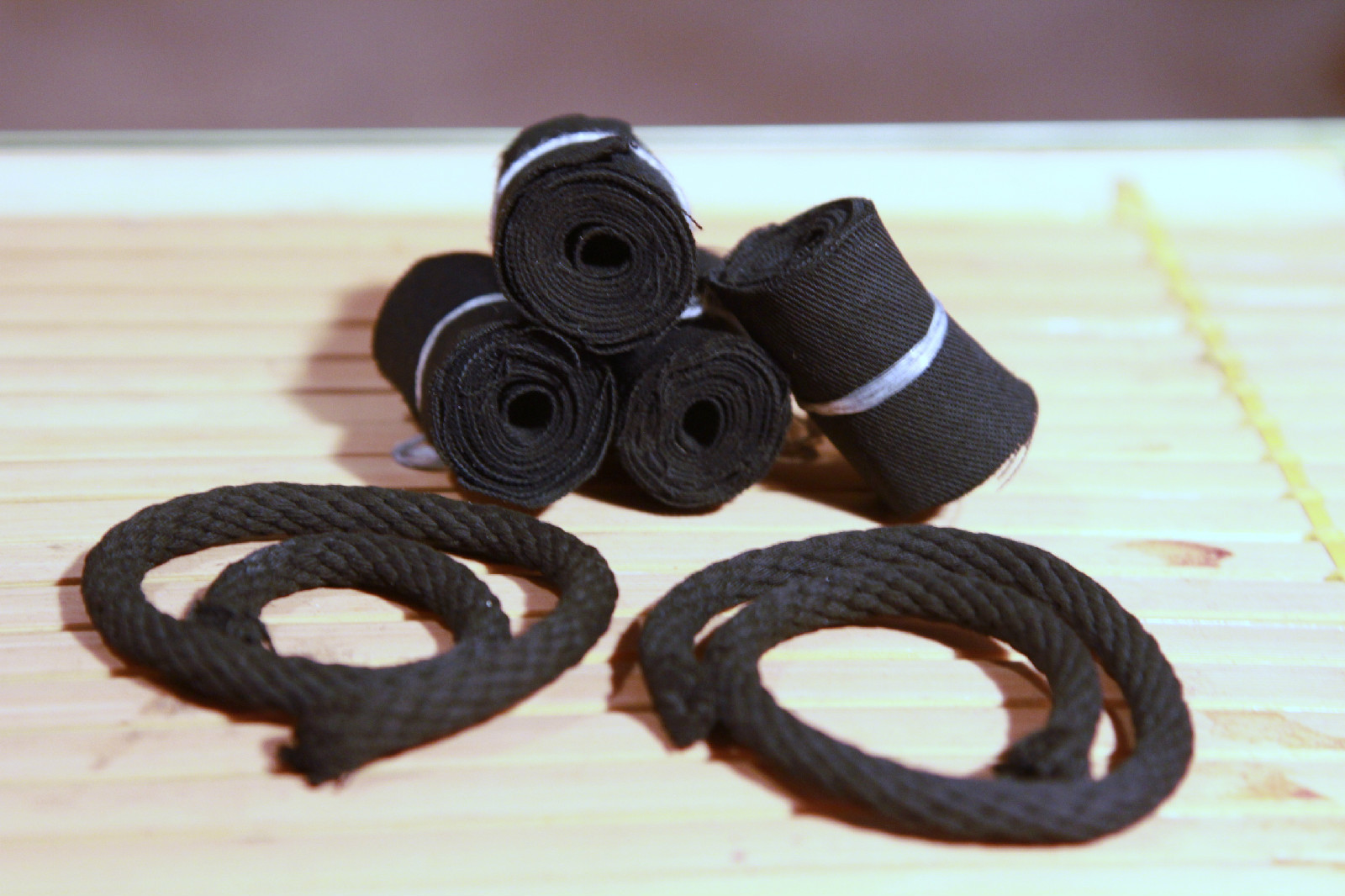 Charcloth & Char Rope Combo - bushcraft outdoor survival, char cloth charcord