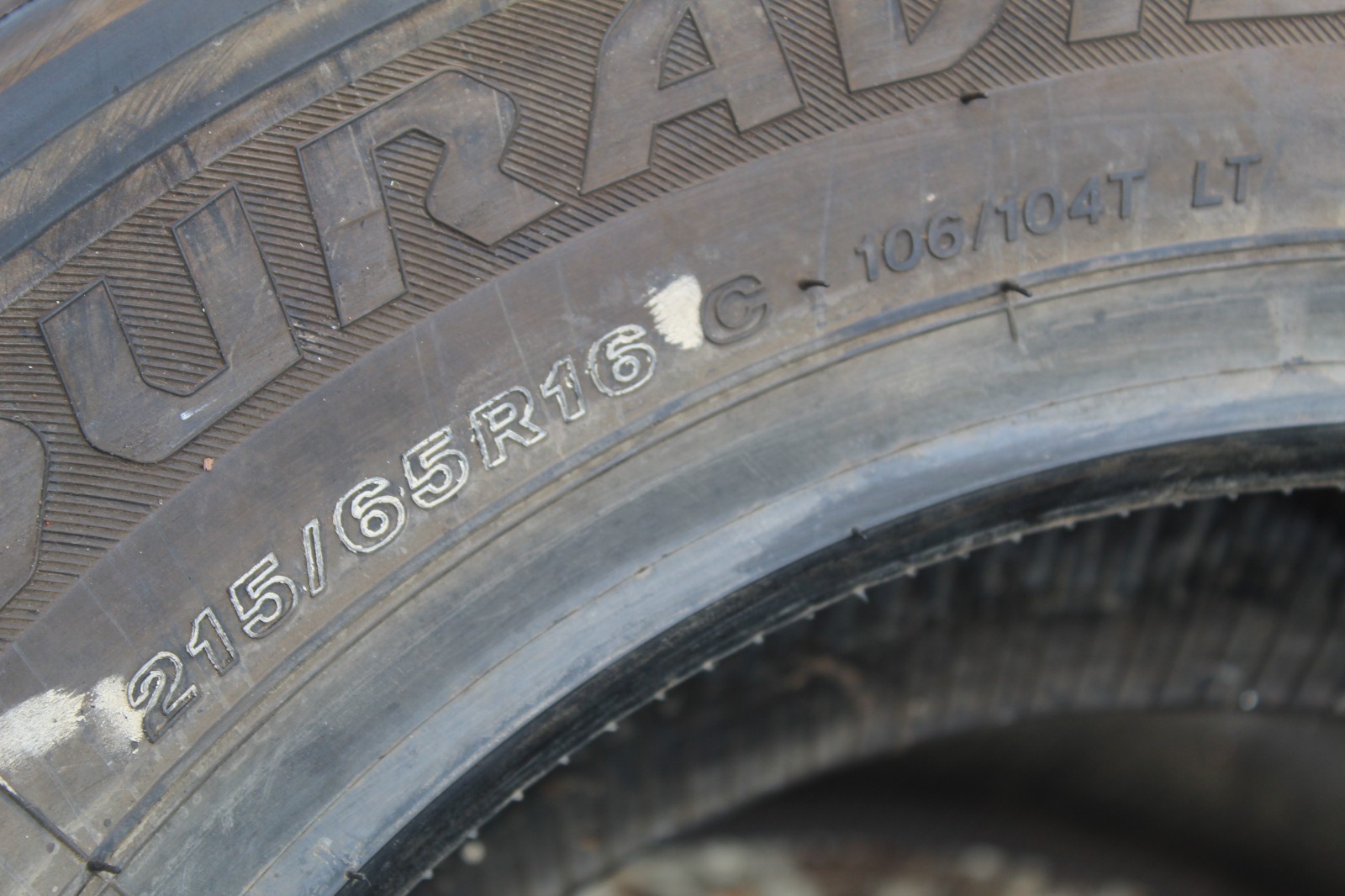 New 215 65 16C Bridgestone, Duravis, 106/104T, x1 Single Tyre (F1_tyres) X95