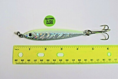 1 to 10 Pieces 2.5oz GLOW Mega Live Bait Metal Jigs Saltwater Fishing Lures
