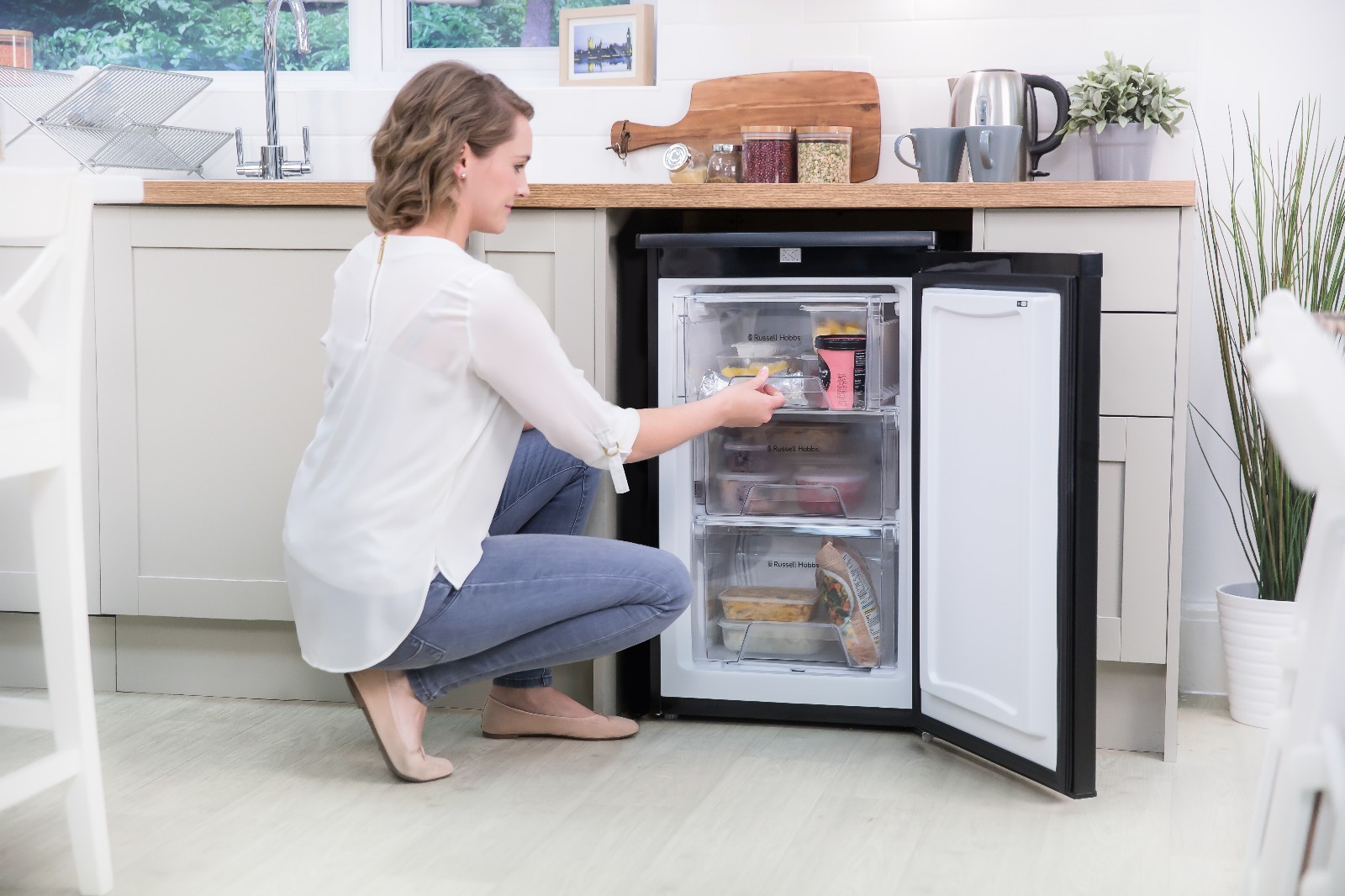 Russell Hobbs RHUCFZ3B 50cm Wide Black Under Counter Freezer