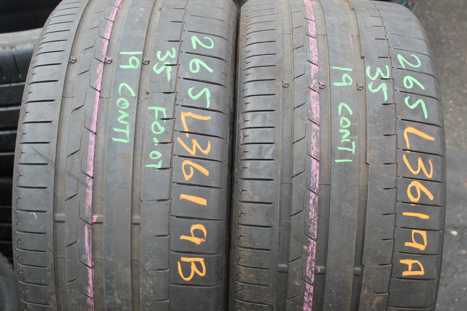 265 35 19 Continental, SC 6, XL, AO, 98Y x2 A Pair 5.5mm (F1_tyres) FO L3619
