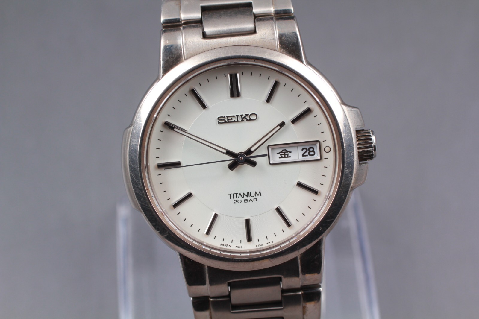 Near MINT] SEIKO 7N43-7B80 SCDC055 Titanium White Dial