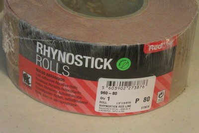 Indasa 960-80 Rhynostick Redline Roll 80 Grit Sticky Back Longboard Sandpaper Indasa 960-80 Rhynostick Redline Roll 80 Grit Sticky Back Longboard Sandpaper