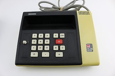 Vintage Sharp Electronic Calculator ELSI 803 & Cover Desk Top Office Computing