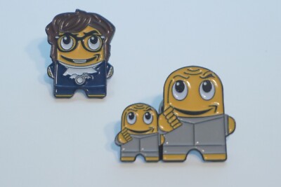 Amazon Employee Pin -- Austin Powers / Dr. Evil and Mini ME Pin LOT of 2